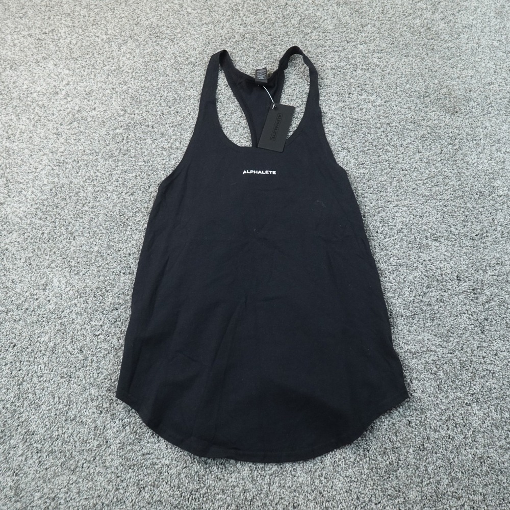NEW Alphalete Tank Top Mens XL Black Racerback Sleeveless Run Gym Workout Shirt